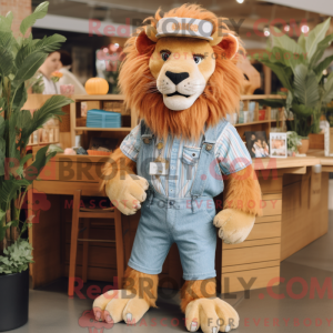 Peach Tamer Lion maskot...