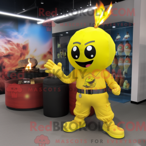 Gul Granat maskot kostume...