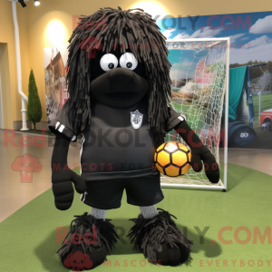 Black Soccer Goal maskot...