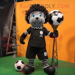 Black Soccer Goal mascot...