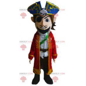 Mascotte pirata in costume. Capitano mascotte - Redbrokoly.com