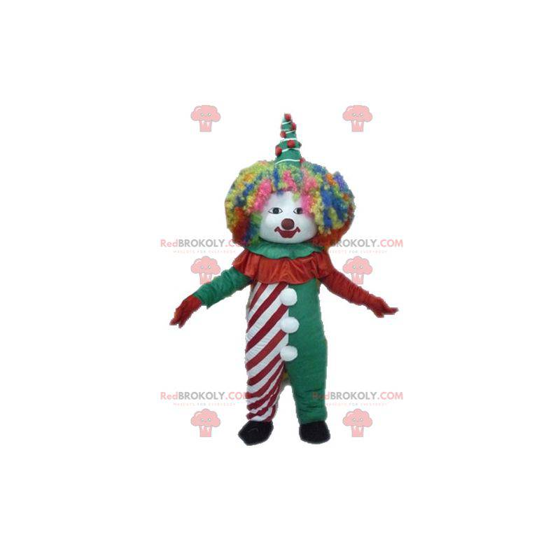 Färgglada clownmaskot. Cirkus maskot - Redbrokoly.com