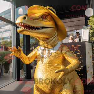 Gold Spinosaurus mascot...