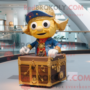 Gold Treasure Chest maskot...