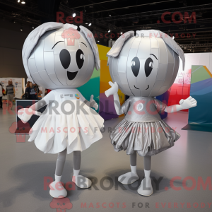 Sølv volleyball bold maskot...
