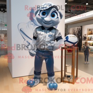 Sølv Rugby Ball maskot...