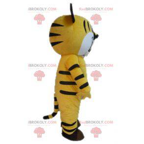 Mascotte tigre gialla e nera. Mascotte felina - Redbrokoly.com
