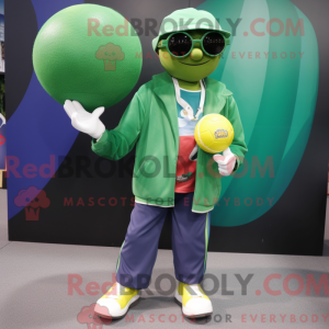 Mascotte de personnage vert...