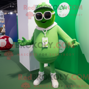 Mascotte de personnage vert...
