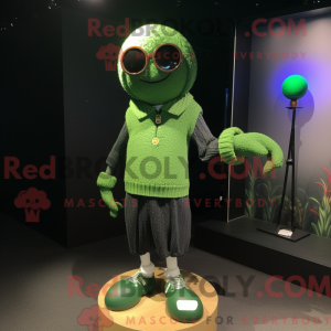 Mascotte de personnage vert...
