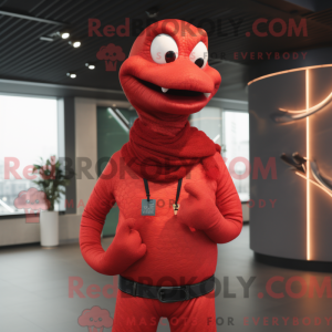 Red Snake maskot kostume...