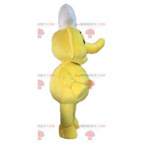 Mascotte elefante giallo. Mascotte del cuoco - Redbrokoly.com