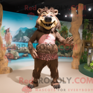 Brown Wild Boar mascot...