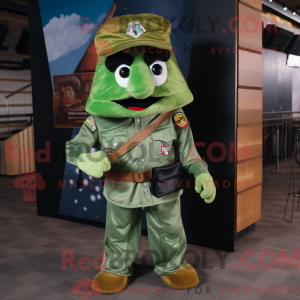 Green Nachos mascot costume...