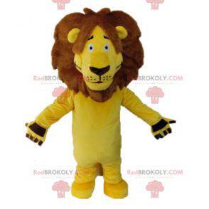 Mascotte de lion jaune géant. Mascotte de félin - Redbrokoly.com