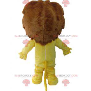 Giant yellow lion mascot. Feline mascot - Redbrokoly.com