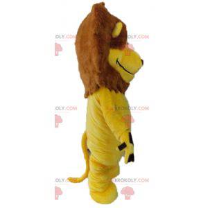 Mascota del león amarillo gigante. Mascota felina -