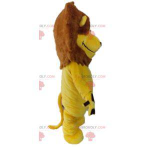 Jätte gul lejonmaskot. Kattmaskot - Redbrokoly.com