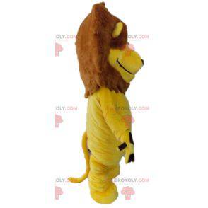 Mascotte de lion jaune géant. Mascotte de félin - Redbrokoly.com