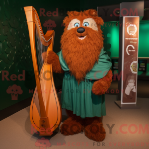 Rust Celtic Harp maskot...