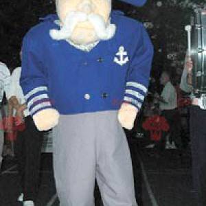Mascotte de vieil homme de marin de capitaine