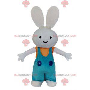 Plys bunny maskot med overalls - Redbrokoly.com