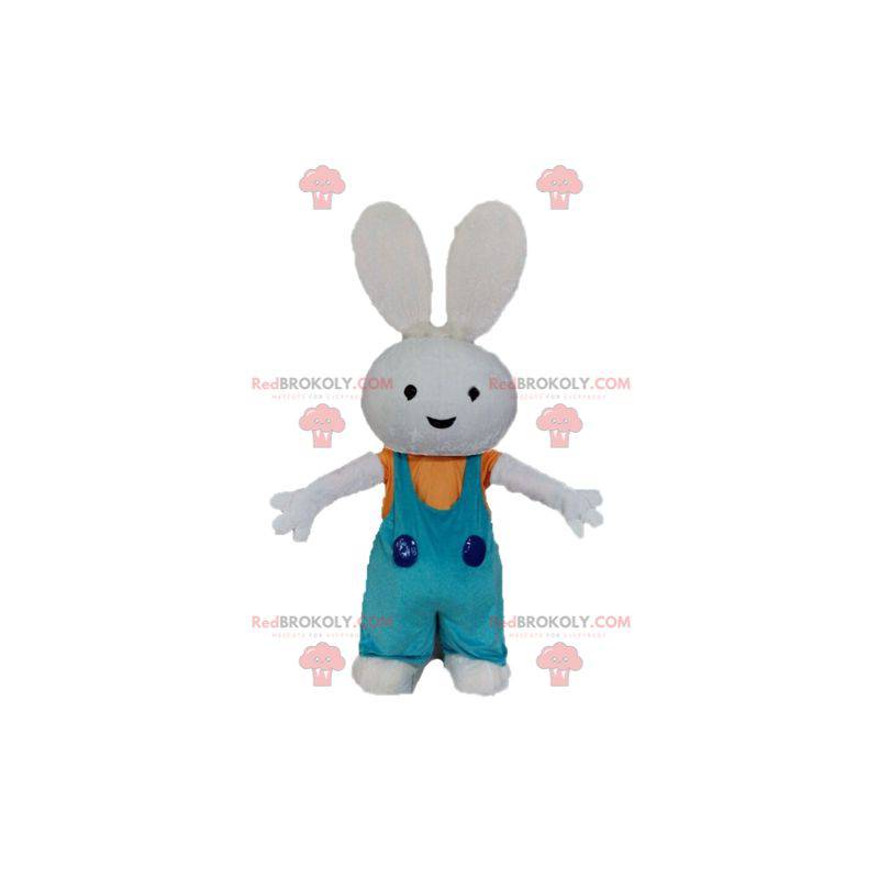 Plüschhasenmaskottchen mit Overall - Redbrokoly.com