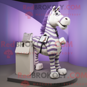Lavendel Zebra maskot...