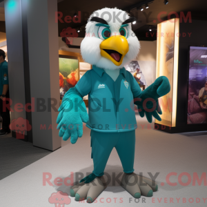 Teal Eagle Maskottchen...