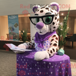 Lavendel gepard maskot...