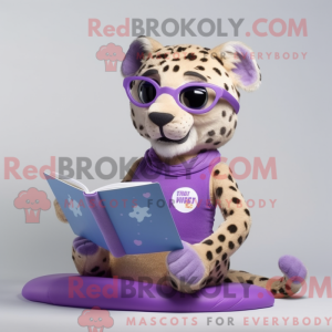 Lavendel-Gepard-Maskottchen...