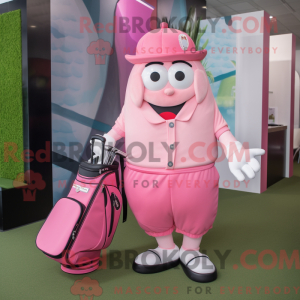 Pink Golf Bag maskot...