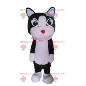Black and white cat mascot. Kitten mascot - Redbrokoly.com