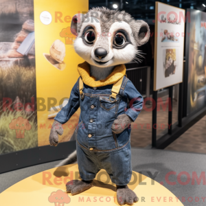 Svart Meerkat maskot drakt...