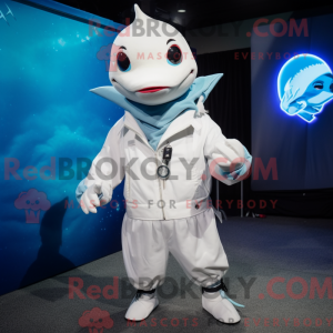 Hvid Sværdfisk maskot...