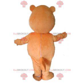 Giant orange and white beaver mascot - Redbrokoly.com