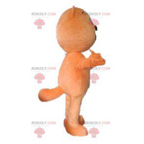 Mascote gigante castor laranja e branco - Redbrokoly.com
