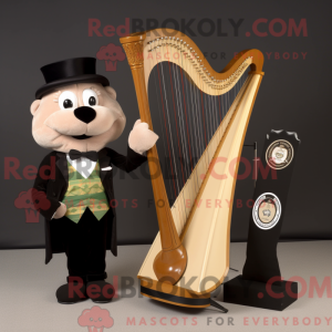 Tan Celtic Harp...