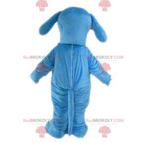 Blå och vit hundmaskot. Blå djurmaskot - Redbrokoly.com