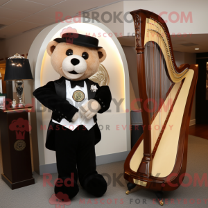 Tan Celtic Harp maskot...