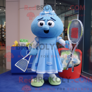 Blå tennisracket...
