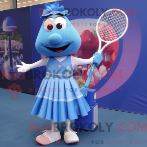 Blå tennisracket...