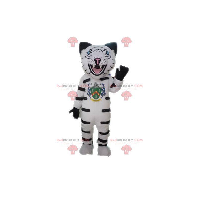 Mascotte witte luipaard Lynx. Cheetah mascotte - Redbrokoly.com