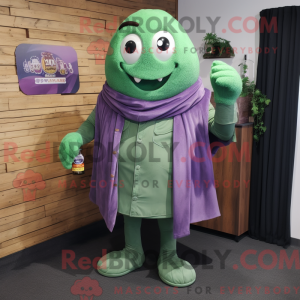 Lavendel grøn øl maskot...