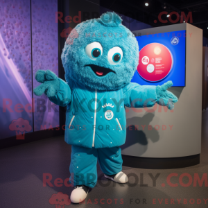 Cyan Raspberry Maskottchen...