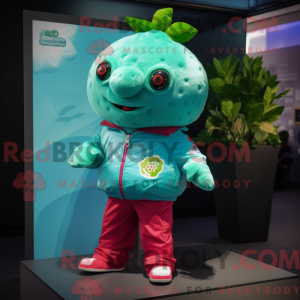 Cyan Raspberry Maskottchen...