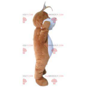 Doce mascote coelho marrom e branco fofo - Redbrokoly.com