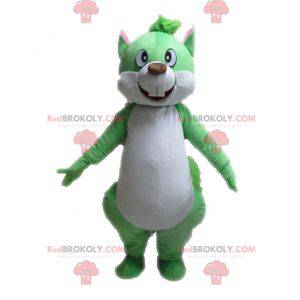 Gigante mascotte scoiattolo verde e bianco - Redbrokoly.com