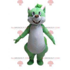 Giant green and white squirrel mascot - Redbrokoly.com