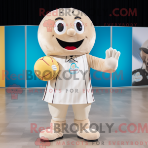 Cream Handball Ball maskot...